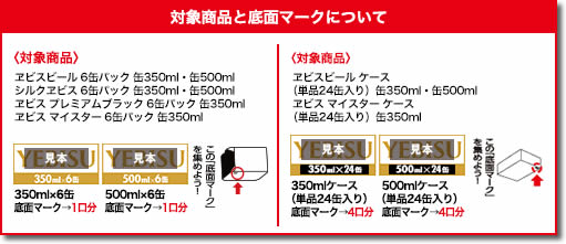 【サッポロ】ヱビスビール バカラ グラス＜ペア＞プレゼントキャンペーン対象マーク