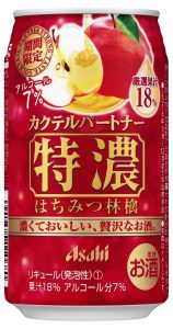 【アサヒ】10月04日「カクテルパートナー【特濃】はちみつ林檎」期間限定 新発売【2016年】