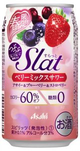 【アサヒ】02月21日「Slat(すらっと)春限定ベリーミックスサワー」春限定 新発売【2017年】