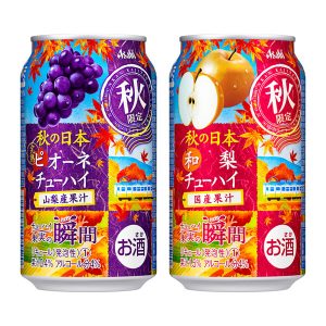 【アサヒ】08月21日「果実の瞬間 山梨産完熟ピオーネ」「果実の瞬間 国産和梨」秋限定発売【2018年】