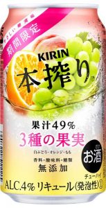 【キリン】04月23日「本搾り 3種の果実」期間限定 新発売【2019年】