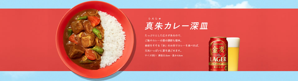 真朱カレー深皿（画像）